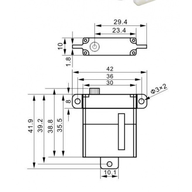 Servo d'aile KST X10-5cm V8.0 Softstart HV 10.8kg/cm Servo d'aile KST X10-5cm V8.0 Softstart HV 10.8kg/cm