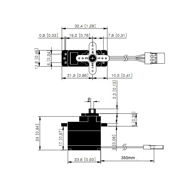 Micro servo Hitec HS-65HBM de Multiplex