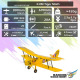 Avion Tiger Moth DH 82 ARF 800mm de Dancing Wings Hobby