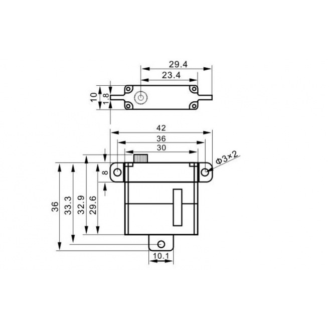 Servo d'aile KST X10 Mini-5cm V8.0 Softstart 7.5kg/cm HV Servo d'aile KST X10 Mini-5cm V8.0 Softstart 7.5kg/cm HV