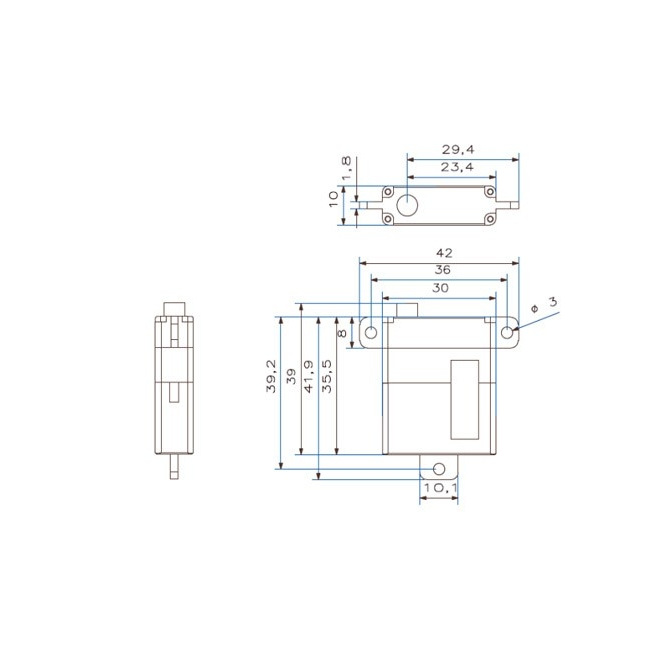 KST Servo d'aile DS125MG 7Kg 6V _ RModels