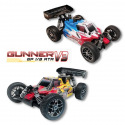 Buggy Gunner V3 GP RTR 1/8 A et B de MHDPro Rouge/Bleu - Rouge/Jaune