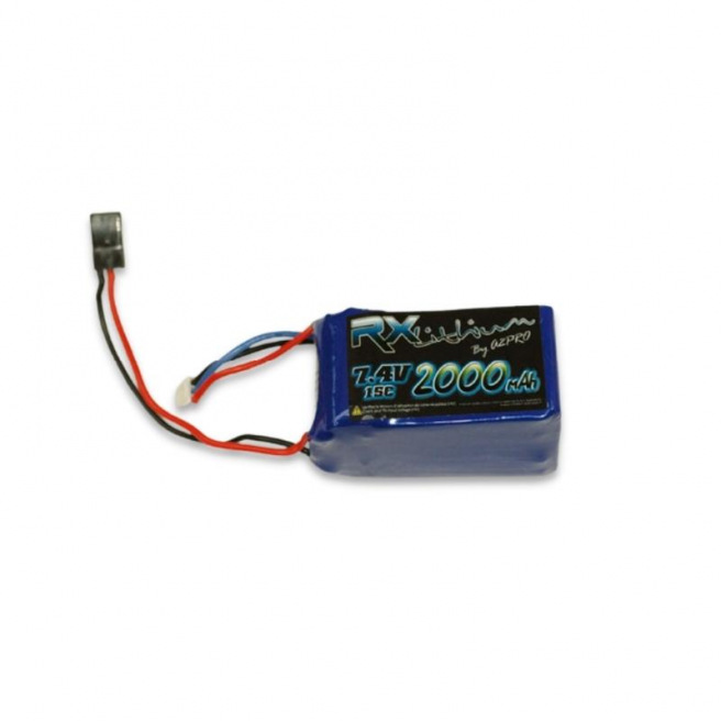 Batterie de réception Rx LiPo 7.4V 2000mAh fiche JR A2Pro _ R-Models