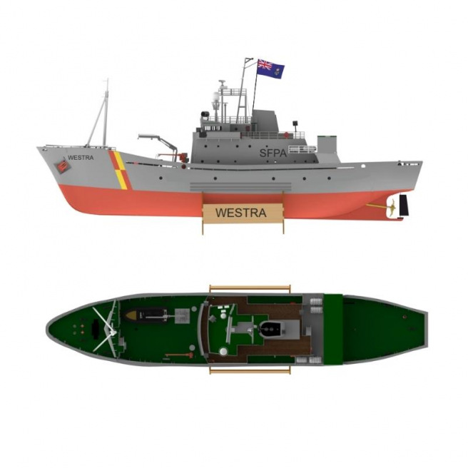 Bateau Ecossais de surveillance des pêches Westra 1/50 de Türkmodel