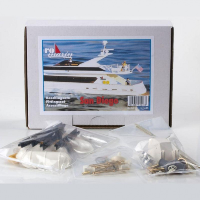 Kit d'accastillage pour yacht San Diego 1:25 de ROmarin