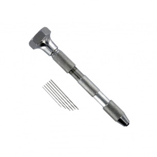 Foreuse à main avec mandrin et embout pivotant + 6 forêts - Bravo Handtools Foreuse à main avec mandrin et embout pivotant + 6 forêts - Bravo Handtools