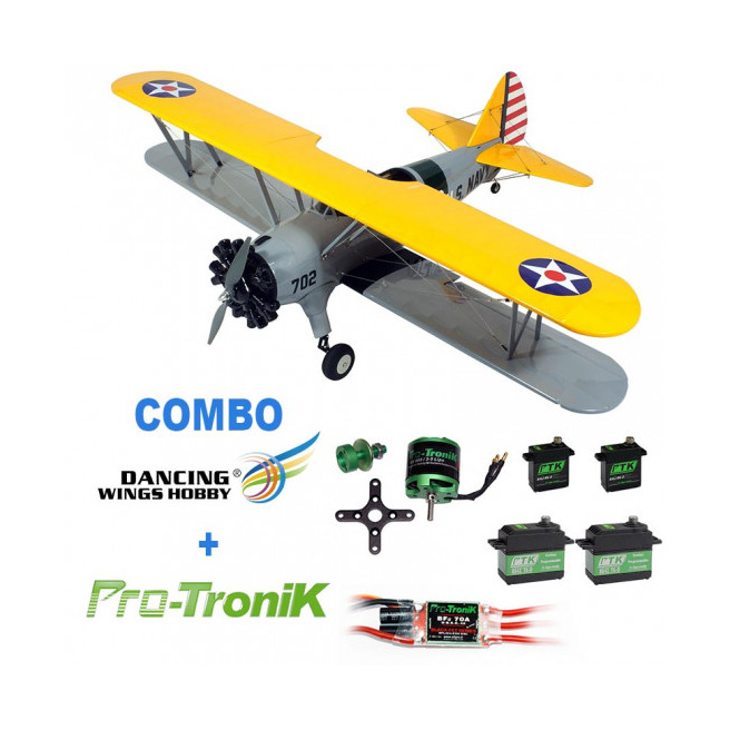 Avion Stearman PT-17 ARF + Combo Pro-Tronik