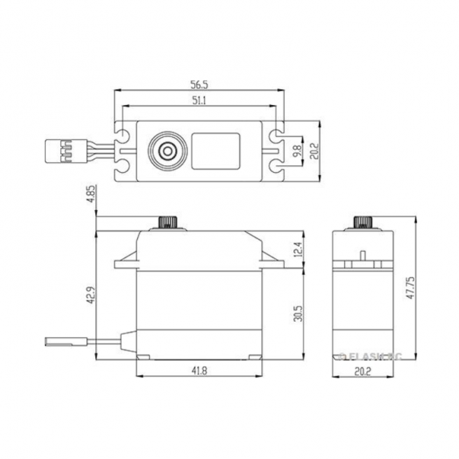 Servo standard Numérique Savöx SW-0231MG - Waterproof