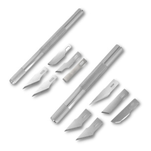 Set de couteaux N°1 + N°2 avec 2 manches et 10 lames - Bravo Hantools Set de couteaux N°1 + N°2 avec 2 manches et 10 lames - Bravo Hantools