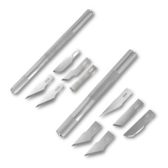 Set de 2 couteaux N°1 + N°2 avec 10 lames - Bravo Hantools Set de 2 couteaux N°1 + N°2 avec 10 lames - Bravo Hantools