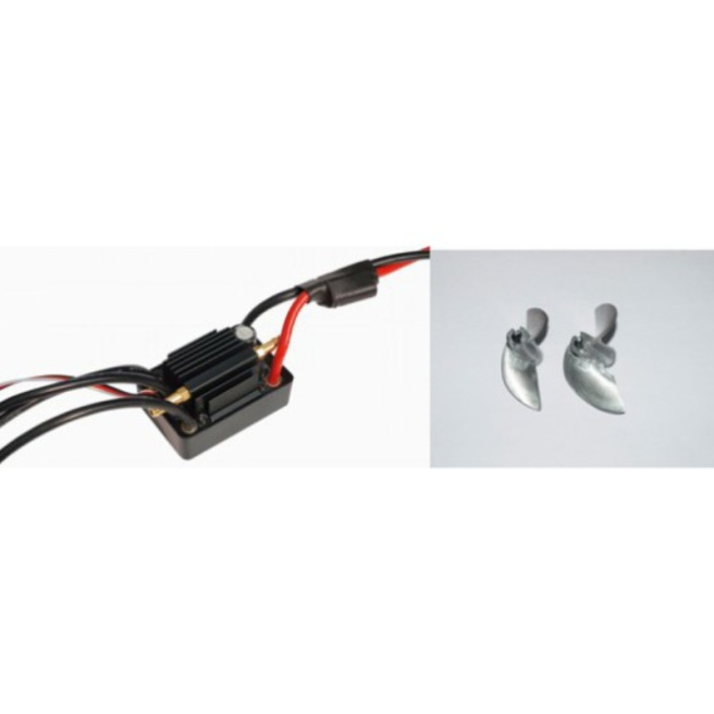 Bateaux Alpha BL 1m RTS Rouge / Jaune + MHD3S de Joysway Bateaux Alpha BL 1m RTS Rouge / Jaune + MHD3S de Joysway