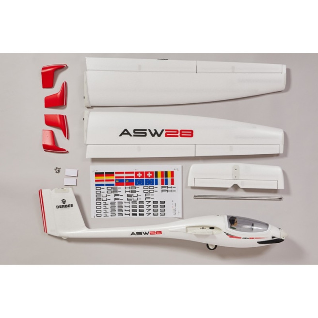 Planeur ASW-28 kit PNP 2020mm de Derbee Planeur ASW-28 kit PNP 2020mm de Derbee