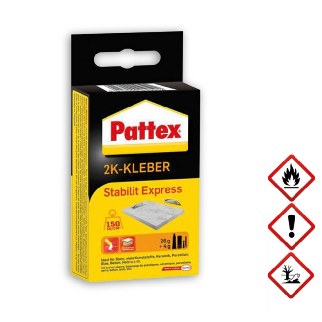 Colle 2 composants Stabilit Express 30g et 80g - Pattex