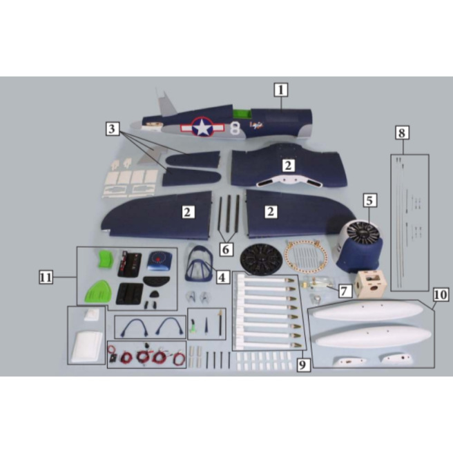 Avion Corsair 50-60cc 221cm ARF Edition Limitée de Seagull