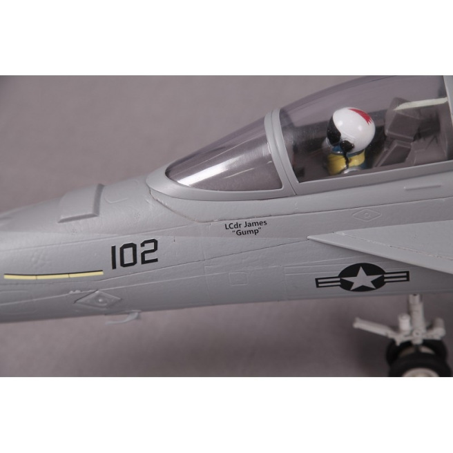Jet 70mm EDF F/A-18F Super hornet 1/7 PNP Gris kit w/ reflex system de RocHobby