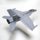 Jet 70mm EDF F/A-18F Super hornet 1/7 PNP Gris kit w/ reflex system de RocHobby