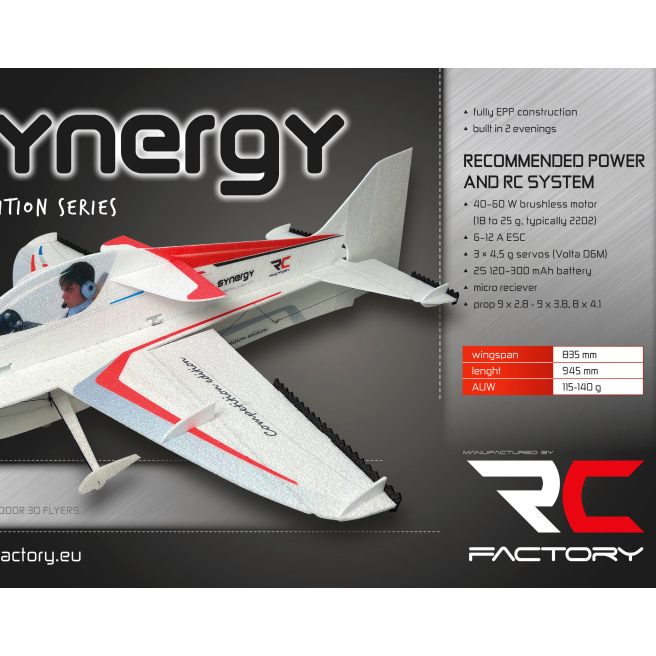 Avion Indoor Synergy de RC Factory