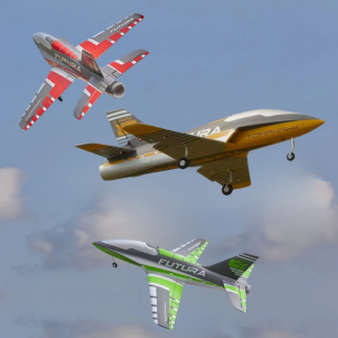 Jet Futura 64mm 1/18 EDF kit PNP Vert / Rouge de FMS