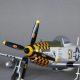 Avion P-51D Mustang Warbird kit PNP jaune 750mm de Derbee