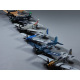 Avion P-51D Mustang Warbird kit PNP jaune 750mm de Derbee