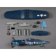 Avion F4U Corsair Bleu Mini Warbird Série kit PNP 750mm de Derbee