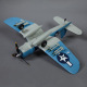 Avion F4U Corsair Bleu Mini Warbird Série kit PNP 750mm de Derbee