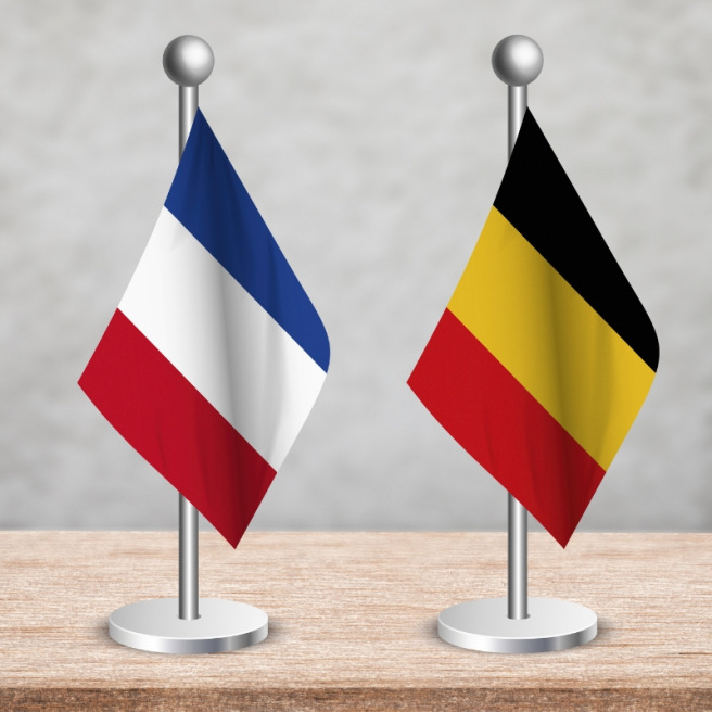 Drapeaux Belgique et France 25x40 mm + 15x25 mm - Romarin by Krick Drapeaux Belgique et France 25x40 mm + 15x25 mm - Romarin by Krick