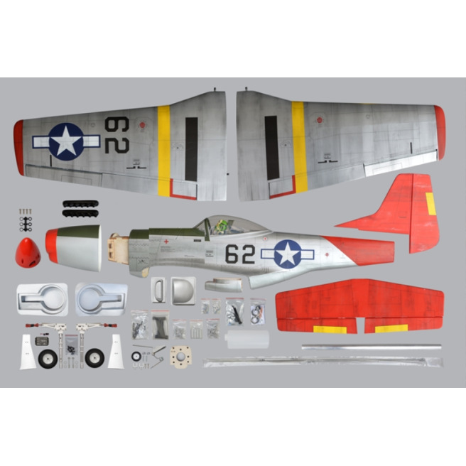 Avion P51 Mustang GP/EP ARF 141cm avec train d’atterrissage rétractable de Phoenix Model