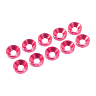 Rondelle en aluminium rouge pour vis à tête conique M3 - Revtec - 10 pcs Rondelle en aluminium rouge pour vis à tête conique M3 - Revtec - 10 pcs