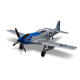 Avion P-51D Mustang Warbird kit PNP jaune 750mm de Derbee