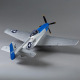 Avion P-51D Mustang Warbird kit PNP jaune 750mm de Derbee