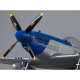 Avion P-51D Mustang Warbird kit PNP jaune 750mm de Derbee