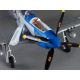 Avion P-51D Mustang Warbird kit PNP jaune 750mm de Derbee