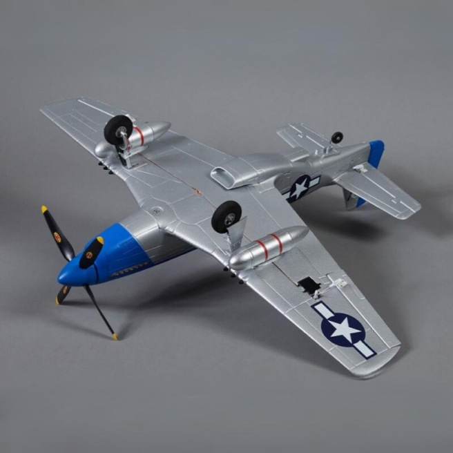 Avion P-51D Mustang Warbird kit PNP jaune 750mm de Derbee