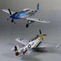 Avion P-51D Mustang Jaune / Bleu Mini Warbird Série kit PNP 750mm de Derbee