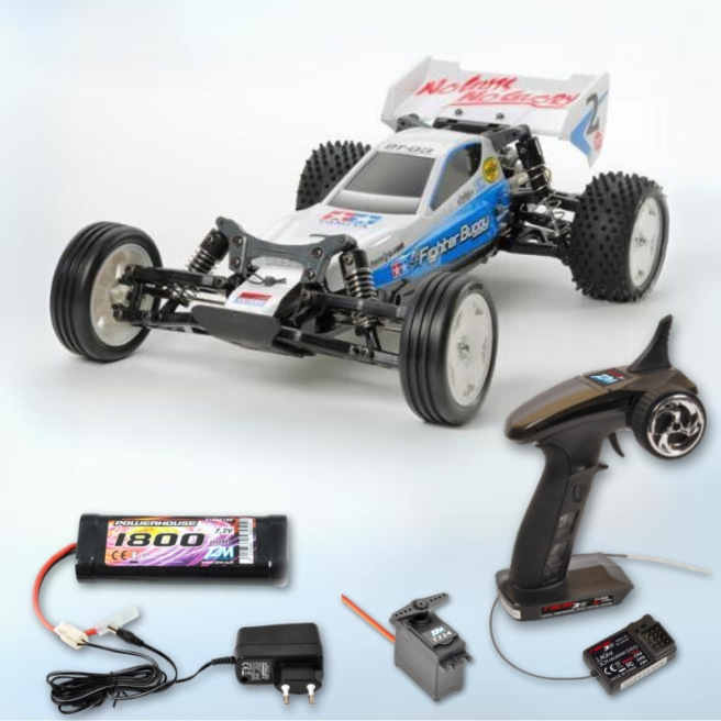 Combo Buggy Neo Fighter DT03 + radio - servo - accu Kit à monter de Tamiya