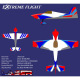 Avion Laser 67" ARF de Extreme Flight - Bleu/blanc ou Rouge