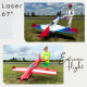 Avion Laser 67" ARF de Extreme Flight - Bleu/blanc ou Rouge