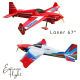 Avion Laser 67" ARF de Extreme Flight - Bleu/blanc ou Rouge