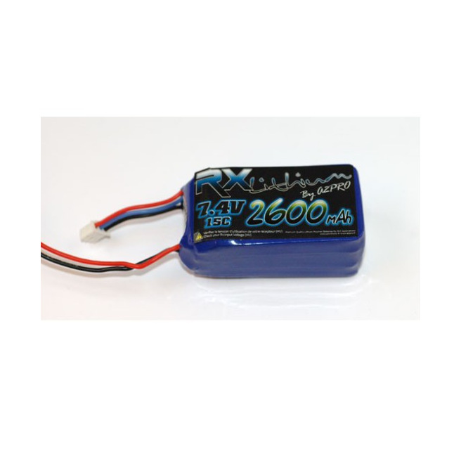 Pack d'accus Rx LiPo 7.4V - 2000mAh fiche JR de A2Pro Pack d'accus Rx LiPo 7.4V - 2000mAh fiche JR de A2Pro