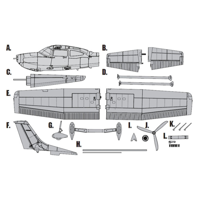 Avion  Cessna 182 1/7 1500mm PNP kit Rouge Bleu de FMS