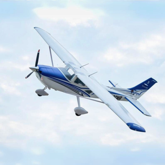 Avion  Cessna 182 1/7 1500mm PNP kit Rouge Bleu de FMS