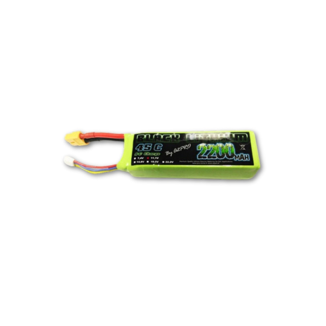 Batterie LiPo 3S 2200mAh 45C XT60 - Black Lithium