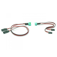 Jeu de câbles pour 2 servos d'aile avec connecteur MPX M6 Jeu de câbles pour 2 servos d'aile avec connecteur MPX M6