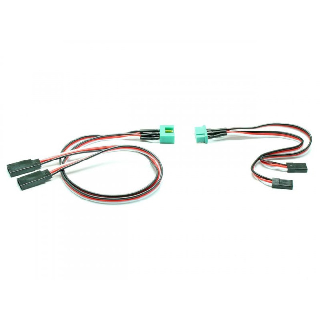 Jeu de câbles pour 2 servos d'aile avec connecteur MPX M6