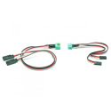 Jeu de câbles pour 2 servos d'aile avec connecteurs MPX M6