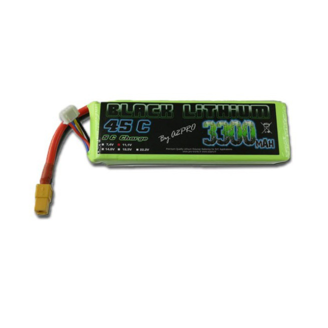 Batterie LiPo 3S 2200mAh 45C XT60 - Black Lithium