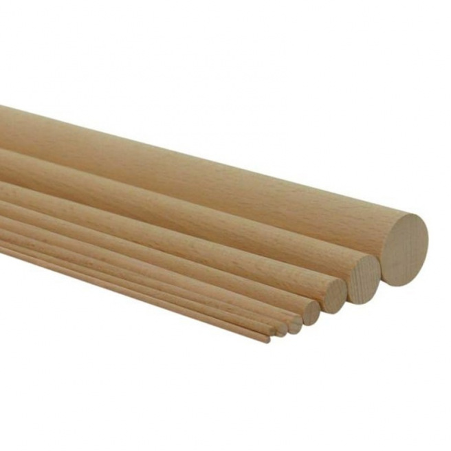 Baguettes rondes en hêtre 2, 3, 4, 5, 6, 8, 10 mm - Long 1m _ R-Models