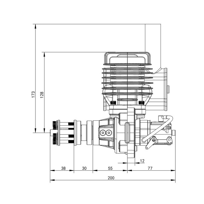 Série de moteurs thermiques essence EPHIL 20cc / 38cc / 40cc / 60cc / 76cc Série de moteurs thermiques essence EPHIL 20cc / 38cc / 40cc / 60cc / 76cc