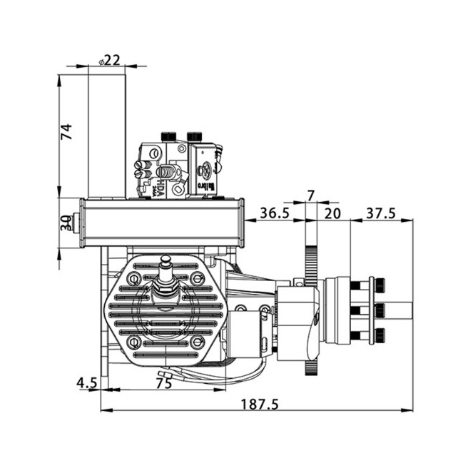 Série de moteurs thermiques essence EPHIL 20cc / 38cc / 40cc / 60cc / 76cc Série de moteurs thermiques essence EPHIL 20cc / 38cc / 40cc / 60cc / 76cc
